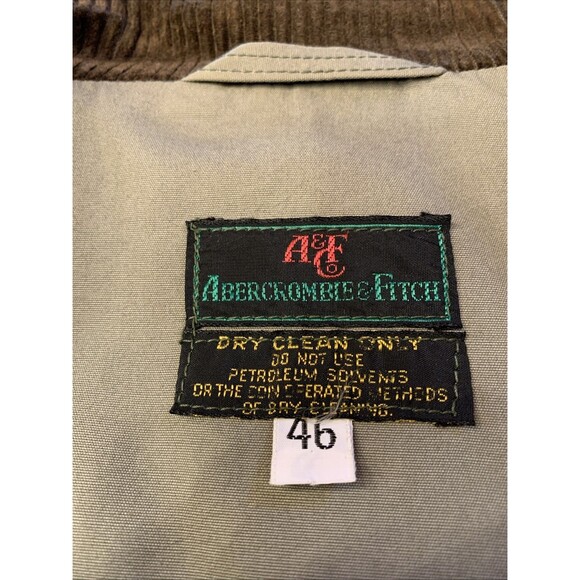 Vintage Abercrombie & Fitch Bird Hunting Jacket Corduroy Outdoors Fowl Sz 46 Grn - Picture 2 of 16